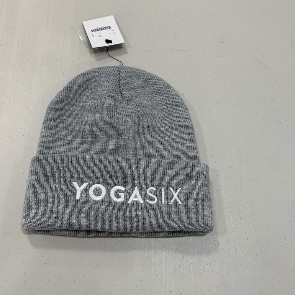 Yoga Six Gray Cuff Beanie Hat O/S Outdoors, Snowboarding, Hiking, Adventure